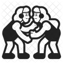 Wrestling High Contrast Icon