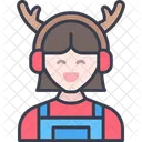 Woman Muffs Earmuffs Icon