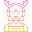 Woman Muffs Earmuffs Icon