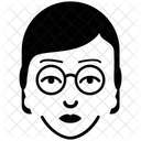 Woman Teacher Face Icon