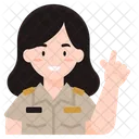 Character Greeting Hello Icon
