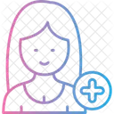 Woman User Plus Icon
