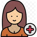 Woman User Plus 아이콘