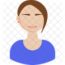 Woman In Blue Avatar User Icon