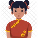 Chinese Girl Traditional Icon