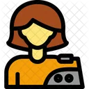 Woman Ironing Clothes  Icon