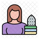 Woman Clothes Ironing Icon
