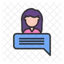 Woman Message  Icon