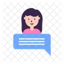 Woman Message  Icon