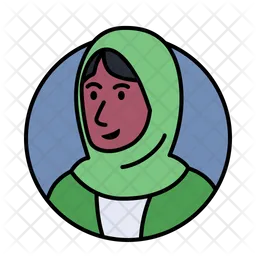 Woman Moslem Avatar  Icon