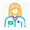 Woman Doctor Aid Icon