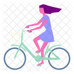Woman on bike  Icon