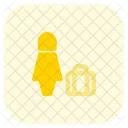 Woman Passenger Female Passenger Woman With Baggage Icon