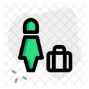 Woman Passenger Female Passenger Woman With Baggage Icon