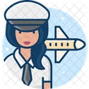 Woman Pilot  Icon