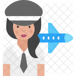 Woman Pilot  Icon