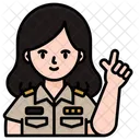 Woman pointing  Icon
