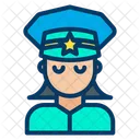 Woman Police Officer Icon