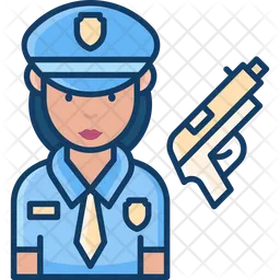 Woman Police Officer  Icon