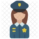 Woman Police Officer  Icon