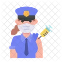 Woman Police Vaccination  Icon
