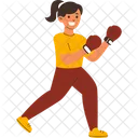Woman Boxing Sport Icon