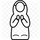 Outline Prayer Woman Icon