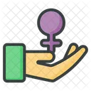 Woman Protection Woman Security Woman Care Icon