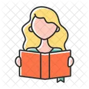 Woman read book  Icon