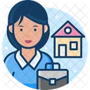 Woman Real Estate Agent  Icon