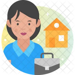 Woman Real Estate Agent  Icon