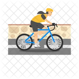 Woman riding a bicycle  Icon