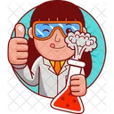 Woman Cartoon Scientist 아이콘