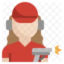 Woman Shooting  Icon