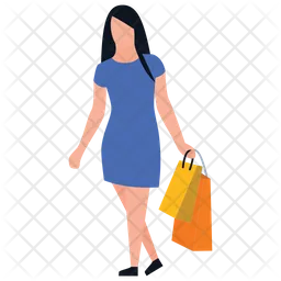 Woman Shopping  Icon
