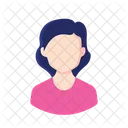 Woman Short Hair Avatar  Icon