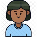 Woman Man Short Hair Icon