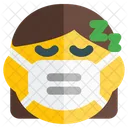 Woman Sleeping Emoji With Face Mask Emoji Icon