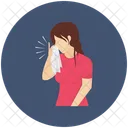 Woman Sneezing Icon