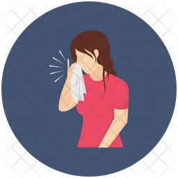 Woman Sneezing  Icon