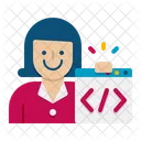 Woman Software Developer Female Software Developer Female Developer Icon