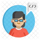 Woman Software Developer  Icon