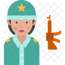 Woman Soldier Female Soldier Woman Officer Icon