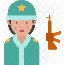 Woman Soldier  Icon