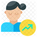 Woman Success Growth Icon