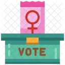 Woman Suffrage Rights Vote Icon