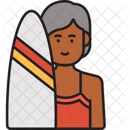 Woman Surfer  Icon