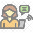 Woman Talking On Call Icon