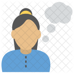 Woman Thinking Icon Of Flat Style Available In Svg Png Eps Ai Icon Fonts