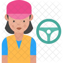 Woman Truck Driver  Icon